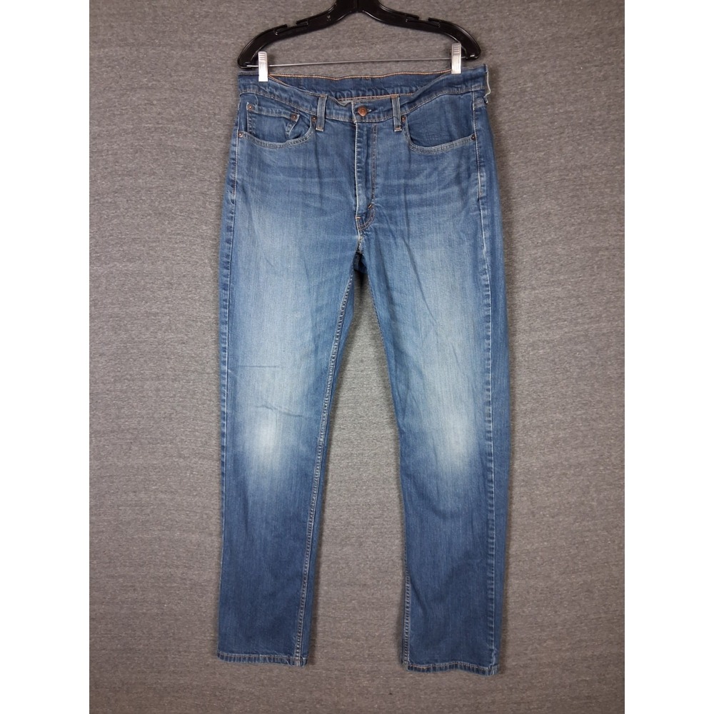 Levis Jeans Mens 36x34 Blue Denim 514 Classic Straight Fit Western Americana